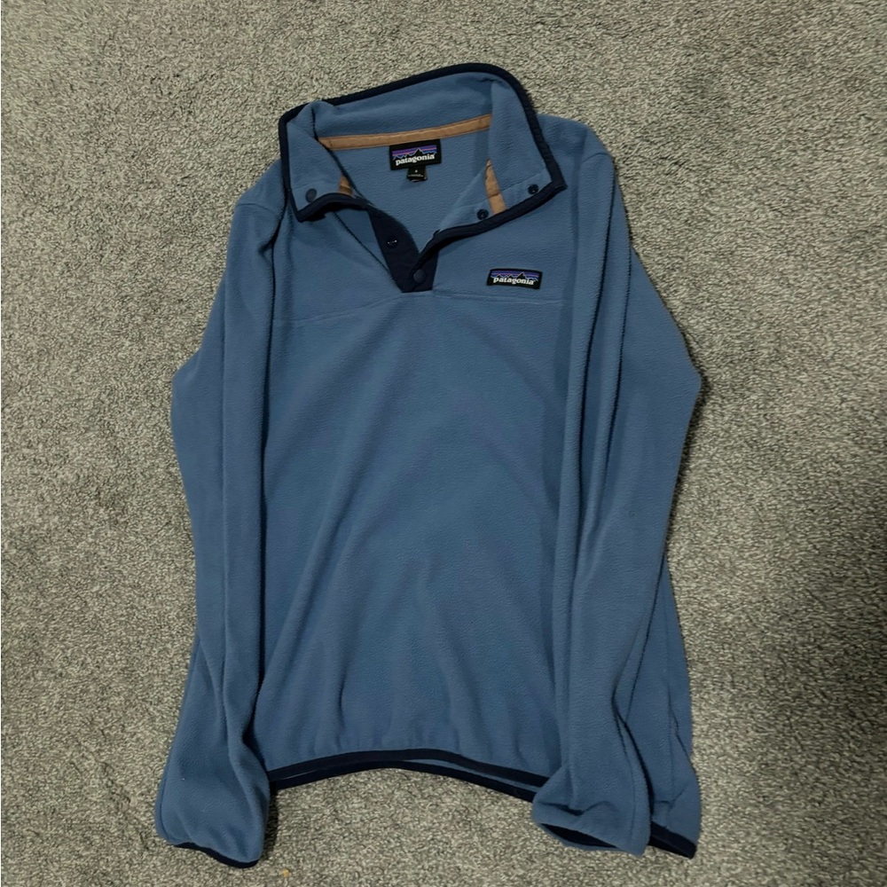 patagonia blue microfiber fleece size S
